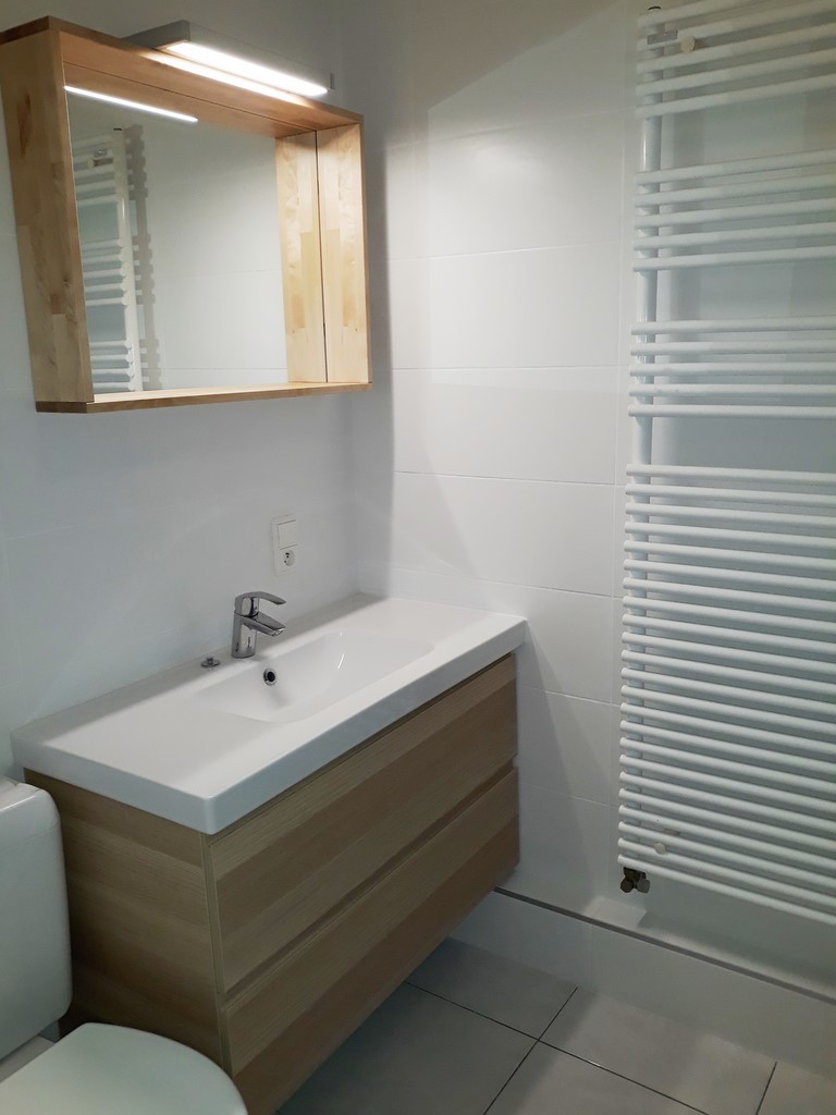 La salle de bain de l'appartement Bonzel 5, à La Panne