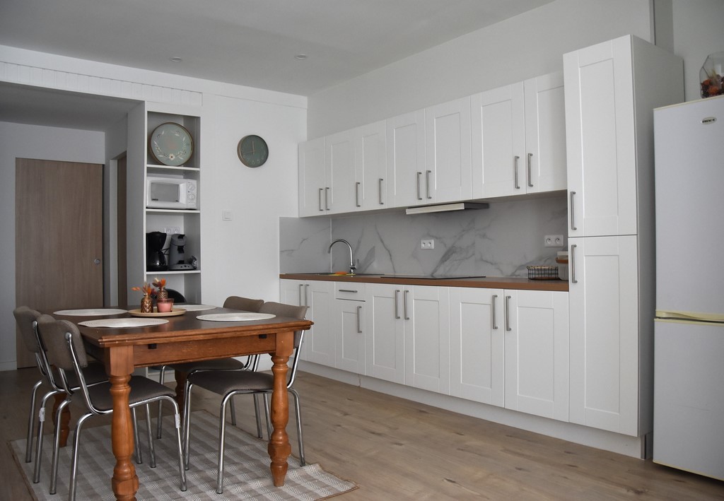 La cuisine de l'appartement Sloepen Rez, à La Panne