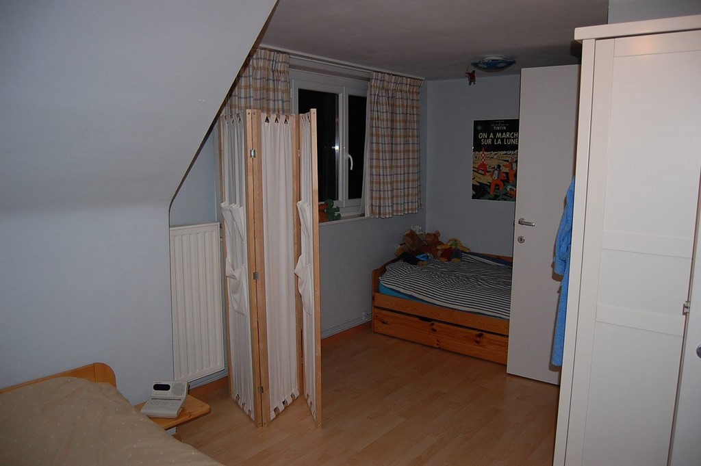 La chambre mansardée de Zeekruis 3, avec lit double et lit simple
